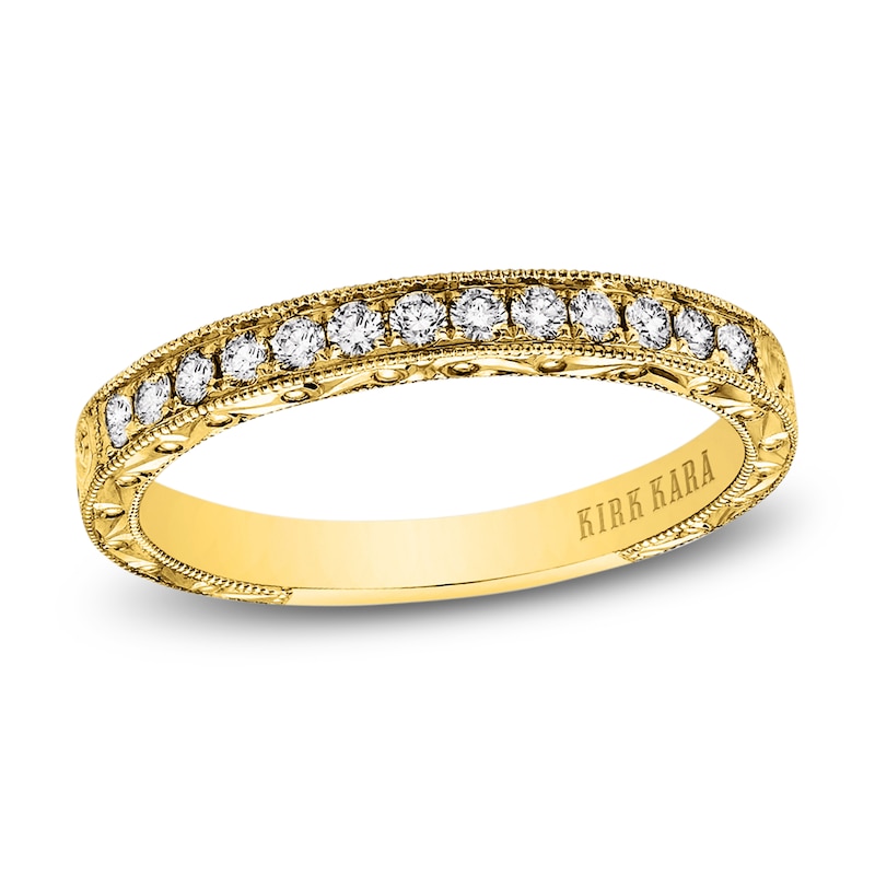 Main Image 1 of Kirk Kara Diamond Wedding Band 1/5 ct tw Round 18K Yellow Gold