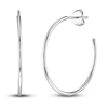 Thumbnail Image 0 of Round Wire Hoop Earrings 14K White Gold 25mm