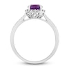 Thumbnail Image 2 of Natural Amethyst Engagement Ring 1/6 ct tw Diamonds 14K White Gold