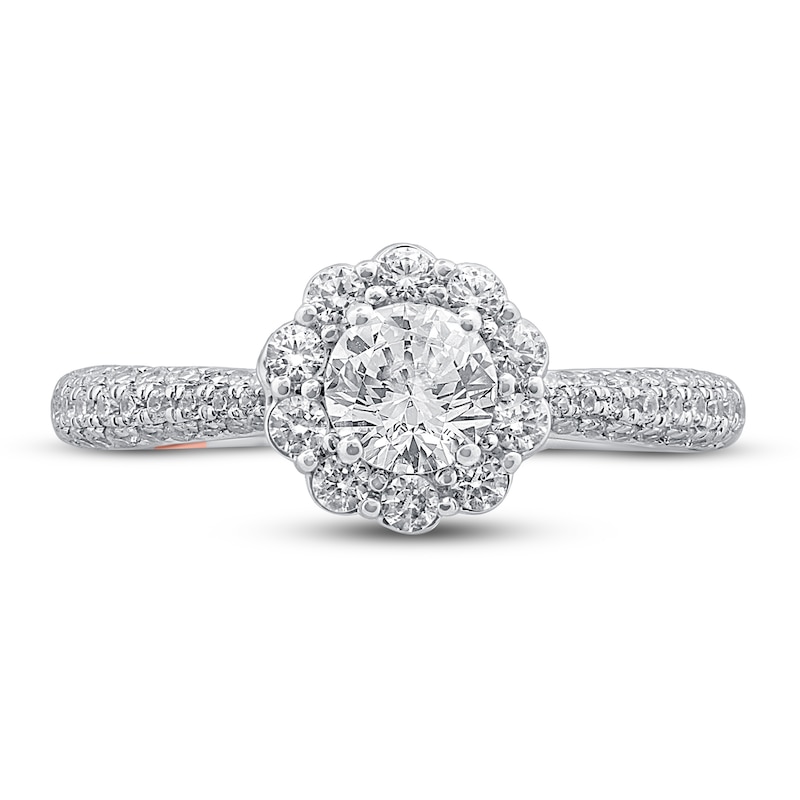 Pnina Tornai Romantic Rose Diamond Engagement Ring 1-1/4 ct tw Round ...