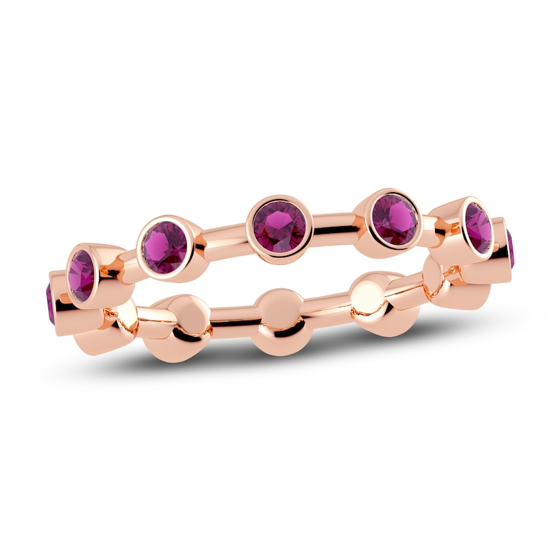 Juliette Maison Natural Rhodolite Garnet Ring 10K Rose Gold