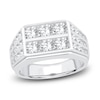 Thumbnail Image 1 of Men's Lab-Created Diamond Ring 3 ct tw Round 14K White Gold