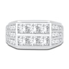 Thumbnail Image 3 of Men's Lab-Created Diamond Ring 3 ct tw Round 14K White Gold