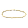 Thumbnail Image 2 of Solid Curb & Paperclip Chain Bracelet Set 14K Yellow Gold 8&quot;