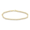 Thumbnail Image 5 of Solid Curb & Paperclip Chain Bracelet Set 14K Yellow Gold 8&quot;