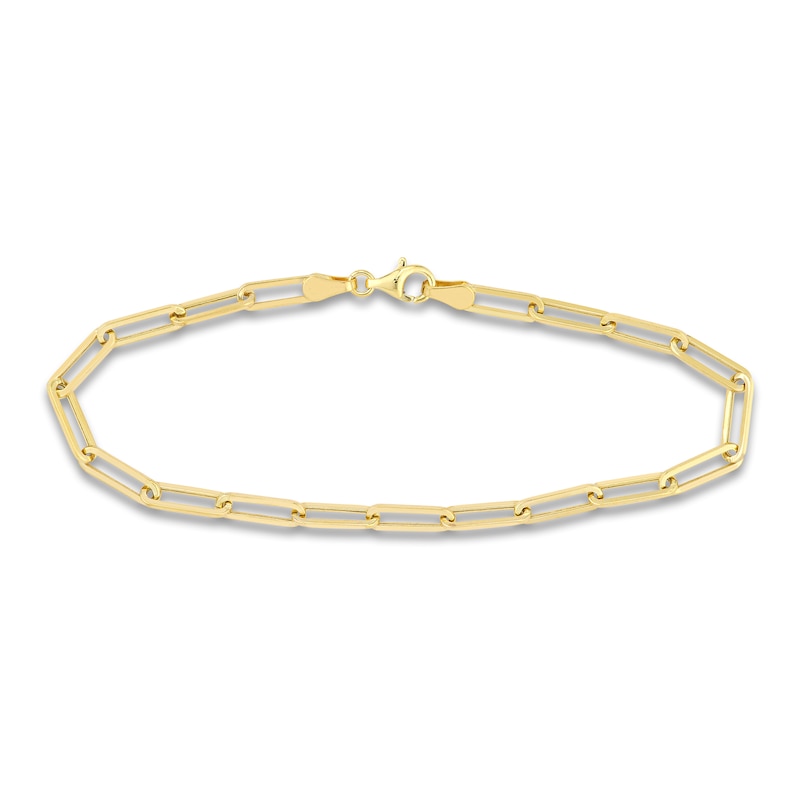 Main Image 5 of Solid Curb & Paperclip Chain Bracelet Set 14K Yellow Gold 8&quot;