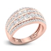 Thumbnail Image 2 of Diamond 4-Row Anniversary Band 1 ct tw Round 14K Rose Gold