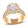 Thumbnail Image 1 of Diamond Halo Engagement Ring 1-5/8 ct tw Round 14K Yellow Gold