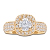 Thumbnail Image 3 of Diamond Halo Engagement Ring 1-5/8 ct tw Round 14K Yellow Gold