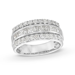 Kallati Diamond Ring 1-1/2 ct tw Round/Princess/Baguette 14K White Gold