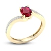 Thumbnail Image 2 of Natural Ruby Ring 1/10 ct tw Diamonds 14K Yellow Gold