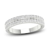 Thumbnail Image 0 of Diamond Contour Wedding Band 1/2 ct tw Round 14K White Gold