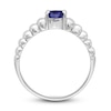 Thumbnail Image 2 of Natural Blue Sapphire Oval Bezel Ring 14K White Gold