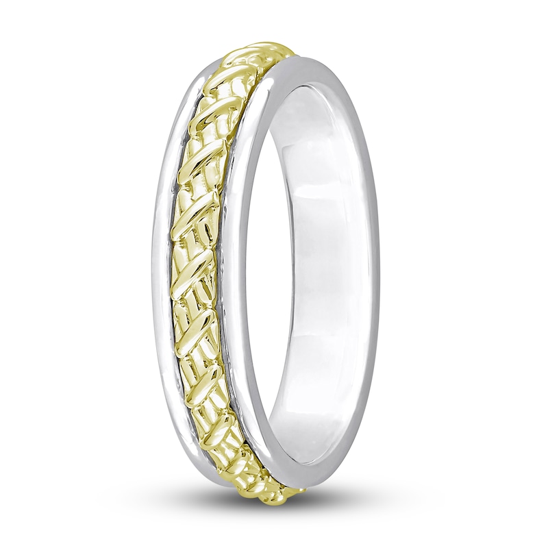 Y-Knot Women's Wedding Band 14K Two-Tone Gold 4.5mm