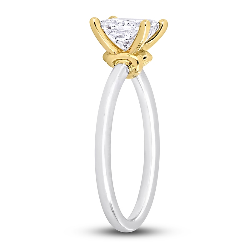 Y-Knot Diamond Solitaire Ring 1 ct tw Princess 14K White Gold (I/I1)