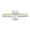 Thumbnail Image 3 of Diamond Hidden Halo Engagement Ring 1-1/2 ct tw Oval/Round 14K Yellow Gold