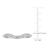 Thumbnail Image 4 of Milgrain Contour Wedding Band Diamond Accents 14K White Gold