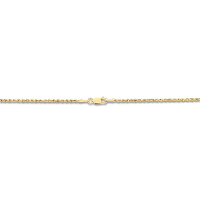 Main Image 2 of Solid Glitter Rope Necklace 14K Yellow Gold 16&quot; 1.6mm