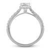 Thumbnail Image 2 of Diamond Halo Engagement Ring 1-3/8 ct tw Oval/Round 14K White Gold