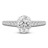 Thumbnail Image 3 of Diamond Halo Engagement Ring 1-3/8 ct tw Oval/Round 14K White Gold