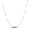 Thumbnail Image 0 of Solid Diamond-Cut Bead Necklace 14K Yellow Gold 18" 2mm