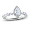 Thumbnail Image 1 of Vera Wang WISH Diamond Engagement Ring 1 ct tw Pear/Round 14K White Gold