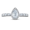 Thumbnail Image 3 of Vera Wang WISH Diamond Engagement Ring 1 ct tw Pear/Round 14K White Gold