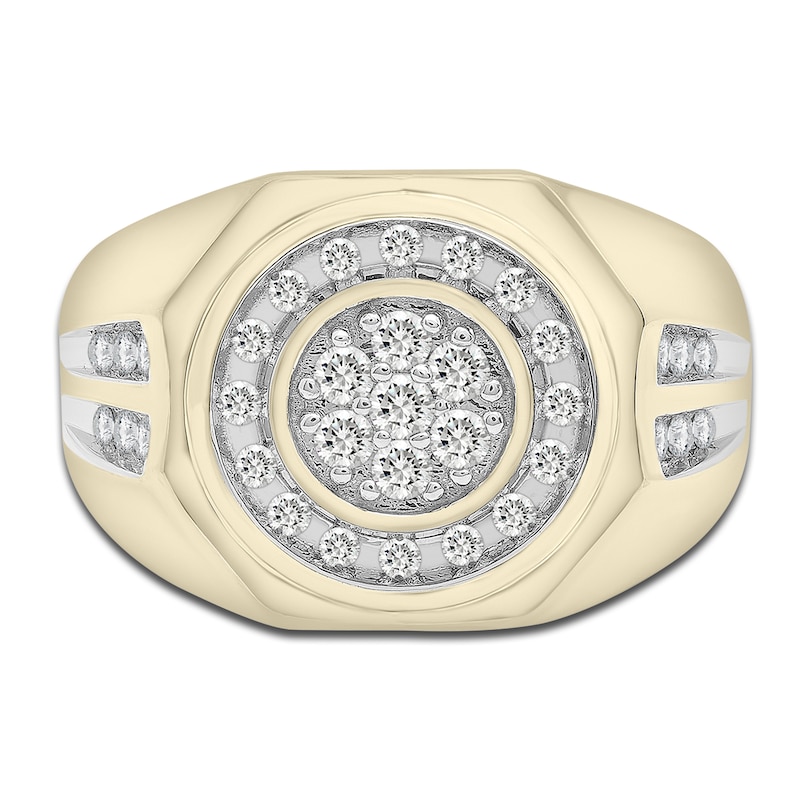 Main Image 3 of Men's Diamond Ring 1/2 ct tw Round 14K Yellow Gold