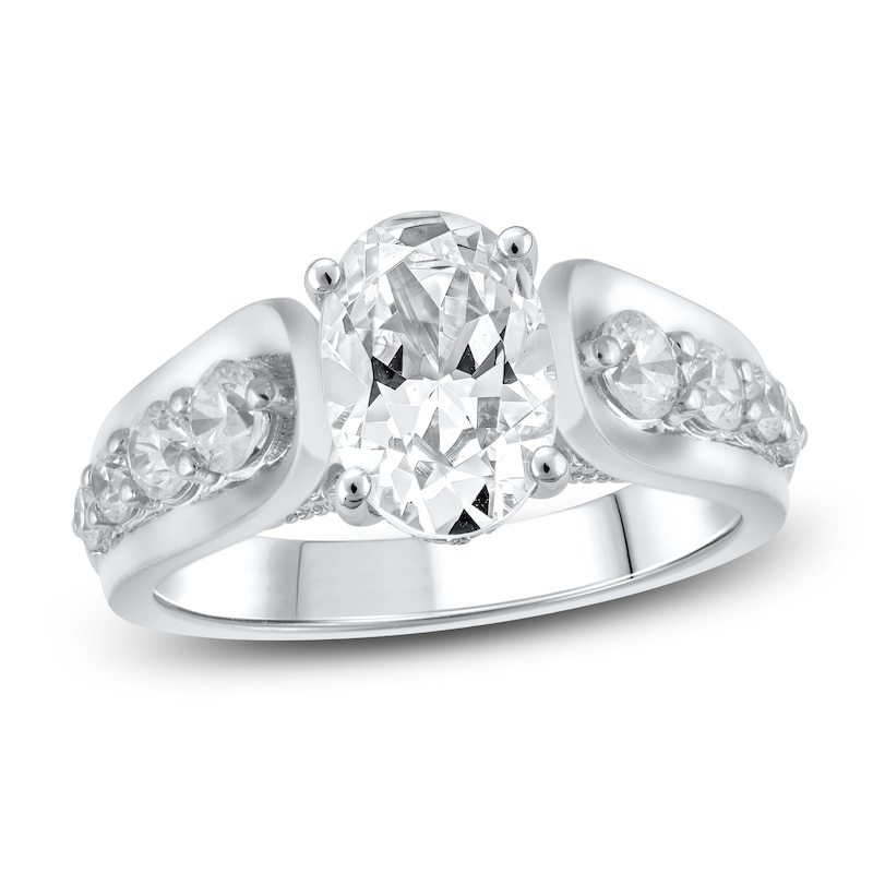 Main Image 1 of Diamond Engagement Ring 2-3/4 ct tw Oval/Round Platinum