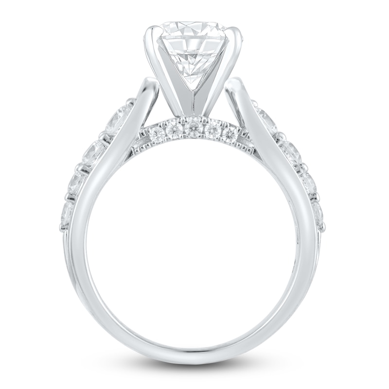 Main Image 2 of Diamond Engagement Ring 2-3/4 ct tw Oval/Round Platinum