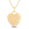 Thumbnail Image 0 of Diamond Heart Pendant Necklace 1/4 ct tw Round 14K Yellow Gold 18"