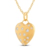 Thumbnail Image 1 of Diamond Heart Pendant Necklace 1/4 ct tw Round 14K Yellow Gold 18"