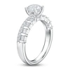 Thumbnail Image 2 of Round & Baguette-Cut Diamond Engagement Ring 1 ct tw 14K White Gold