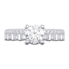 Thumbnail Image 3 of Round & Baguette-Cut Diamond Engagement Ring 1 ct tw 14K White Gold