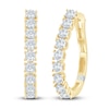 Thumbnail Image 1 of Pnina Tornai Diamond Hoop Earrings 2 ct tw Round 14K Yellow Gold