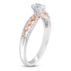 Thumbnail Image 1 of Oval-Cut Diamond Bypass Engagement Ring 1/2 ct tw 14K Two-Tone Gold