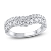 Thumbnail Image 1 of Certified Diamond Two-Row Contour Anniversary Ring 1 ct tw 14K White Gold