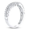 Thumbnail Image 2 of Certified Diamond Two-Row Contour Anniversary Ring 1 ct tw 14K White Gold