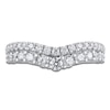 Thumbnail Image 3 of Certified Diamond Two-Row Contour Anniversary Ring 1 ct tw 14K White Gold