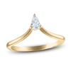 Thumbnail Image 1 of Pear-Shaped Diamond Contour Ring 1/5 ct tw 14K Yellow Gold