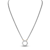 Thumbnail Image 2 of Forged by Jared Men's Hexagon Necklace Sterling Silver & 18K Yellow Gold 23"