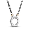 Thumbnail Image 3 of Forged by Jared Men's Hexagon Necklace Sterling Silver & 18K Yellow Gold 23"