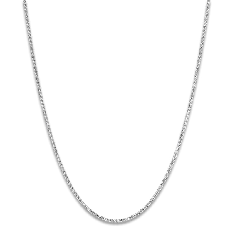 Solid Adjustable Wheat Chain Chain Necklace 1.6mm Sterling Silver 24"