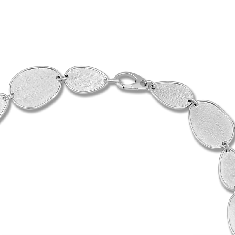 Main Image 2 of Italia D'Argento Textured Pebble Links Necklace Sterling Silver 19&quot;