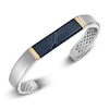 Thumbnail Image 1 of Forged by Jared Men's Cuff Bracelet Blue Ion-Plated Damascus Steel, Sterling Silver & 18K Yellow Gold