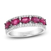 Thumbnail Image 1 of Le Vian Oval-Cut Natural Ruby Ring 1/5 ct tw Diamonds 14K Vanilla Gold