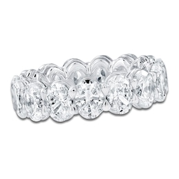 Certified Oval-Cut Diamond Eternity Band 6-3/4 - 8-1/6 ct tw Platinum