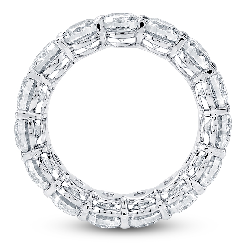 Main Image 2 of Certified Oval-Cut Diamond Eternity Band 6-3/4 - 8-1/6 ct tw Platinum