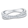 Thumbnail Image 1 of Kirk Kara Diamond Filigree Crossover Wedding Band 1/4 ct tw Platinum