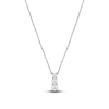 Thumbnail Image 1 of Lab-Created Diamond Graduated Three-Stone Stack Necklace 1/2 ct tw 14K White Gold 18&quot;